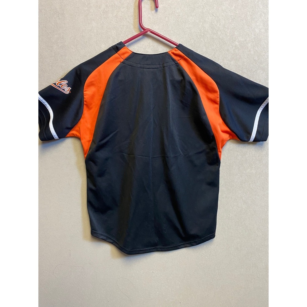 Adidas Baltimore Orioles Youth Baseball Jersey Black Orange Os Logo Size M 10-12 - Picture 9 of 11